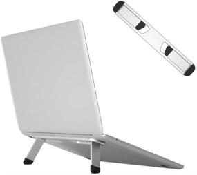 img 4 attached to 💻 Avankin Laptop Cooling Stand: Portable Ergonomic Notebook Lift Holder for MacBook, Dell XPS, HP, Lenovo & More 10-15.6” Laptops - Foldable Aluminum Design – BS103 Silver