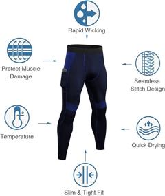 img 2 attached to YUSHOW Compression Leggings Running Workout Sports & Fitness