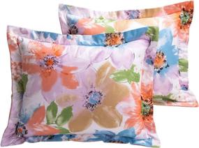 img 1 attached to Shatex Colorful Floral Print Twin Comforter - All Season, Printed Bedding Comforters