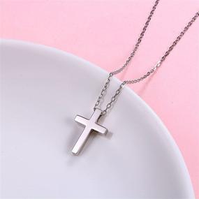 img 2 attached to ✨ Sterling Silver Small Cross Pendant Necklace Bracelet Earrings - 925 Silver