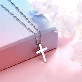 img 3 attached to ✨ Sterling Silver Small Cross Pendant Necklace Bracelet Earrings - 925 Silver