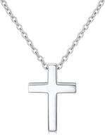 ✨ sterling silver small cross pendant necklace bracelet earrings - 925 silver logo