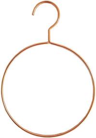 img 4 attached to 🌹 5 Pack Iron Round Scarf Hanger Wall Mounted Towel Ring Belt Hanger Stainless Steel - Rose Gold Design for Organizing Scarves, Belts, and Towels in Bathroom Bedroom Wardrobe Living Room