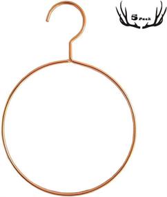 img 3 attached to 🌹 5 Pack Iron Round Scarf Hanger Wall Mounted Towel Ring Belt Hanger Stainless Steel - Rose Gold Design for Organizing Scarves, Belts, and Towels in Bathroom Bedroom Wardrobe Living Room