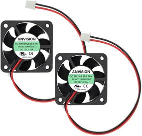 img 4 attached to ANVISION 2-Pack 40mm x 10mm DC 12V Бесщеточный вентилятор охлаждения - Двойные шариковые подшипники для оптимальной производительности (YDM4010B12)