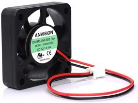 img 3 attached to ANVISION 2-Pack 40mm x 10mm DC 12V Бесщеточный вентилятор охлаждения - Двойные шариковые подшипники для оптимальной производительности (YDM4010B12)