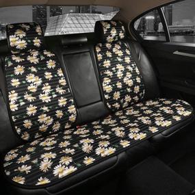 img 2 attached to GIANT PANDA Daisy Чехлы для автомобильных сидений Полный набор печатных чехлов для сидений Универсальные для автомобилей SUV