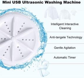 img 3 attached to Convenient Portable Washing Machine: Mini 3-in-1 Dishwasher with Ultrasonic Waves, Mini Lights, USB - Perfect for Travel, Home, Business Trips!