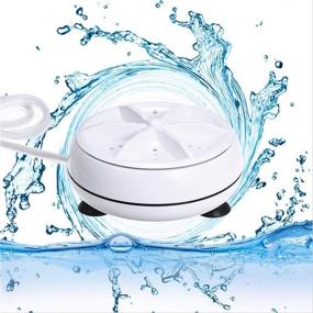 img 4 attached to Convenient Portable Washing Machine: Mini 3-in-1 Dishwasher with Ultrasonic Waves, Mini Lights, USB - Perfect for Travel, Home, Business Trips!