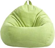 vctops ultra soft comfortable lounge bean bag sofa chair with 🪑 removable cover for kids, teens, and adults - fruit green, m size logo