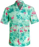 🌺 explore aptro hawaiian casual sleeve shirts: men's clothing with a tropical touch! logo