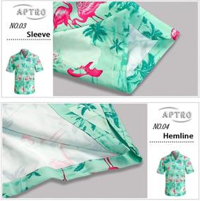 img 1 attached to 🌺 Explore APTRO Hawaiian Casual Sleeve Shirts: Men's Clothing with a Tropical Touch!