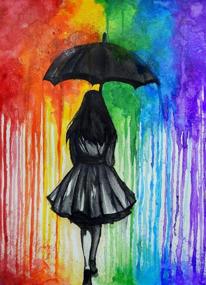 img 1 attached to 🌂 ABEUTY Girl with Umbrella - Full Drill 5D Diamond Painting Kit with Rhinestones for DIY Craft, Crystal Diamond Art Paint by Diamonds (Girl)