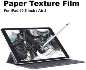 img 2 attached to 📱 Premium Paper Texture Screen Protector for iPad 10.5 Inch/iPad Air 3 - Matte/Anti Glare/Face ID/Made in Japan/PET - Apple Pencil Compatible - Scratch Resistant - [1 Pack]