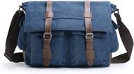 👜 premium verlenpaple canvas messenger bag: 15 inch laptop shoulder bag with multiple pockets - ideal vintage bag for men's work and travel logo