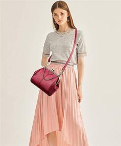 img 3 attached to 👜 Segater Leather Shoulder Satchels: Stylish Women's Handbags & Wallets in Satchels