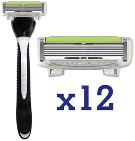 img 3 attached to 🪒 ShaveMOB 6-Blade Men's Razor Kit: Flex Head Handle + 12 Refills - Optimal Shaving Experience with The Caveman Shaving Kit