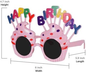img 3 attached to Fun Novelty Birthday Glasses & Photo Props – Perfect Birthday Party Favors for All Ages!