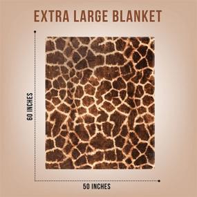 img 1 attached to 🦒 Giraffe Print Throw Blanket - Super Soft, Extra-Large Giraffe Blanket for Women, Girls, Teens, and Children - Cute Fleece Giraffe Throw (50in x 60in) - Warm, Plush, and Cozy Sofa or Couch Throw