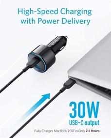 img 3 attached to ⚡️ Автомобильное зарядное устройство Anker PowerDrive Speed+ Duo с USB C и 2 портами - 30 Вт для iPhone Xs/Max/XR/X/8, iPad Pro, MacBook Pro/Air 2018, Galaxy S10/S9/S8, LG и других устройств