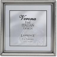 🖼️ optimized for seo: lawrence frames 11555 antique pewter 5x5 picture frame with bead border design логотип