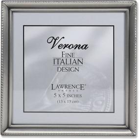 img 3 attached to 🖼️ Optimized for SEO: Lawrence Frames 11555 Antique Pewter 5x5 Picture Frame with Bead Border Design