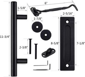 img 2 attached to 🚪 Inch Black Barn Door Handles