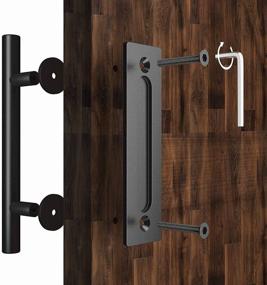 img 3 attached to 🚪 Inch Black Barn Door Handles