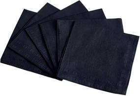 img 4 attached to 🎩 Premium Black Cotton Mens Handkerchief - Stylish and Soft Hankie