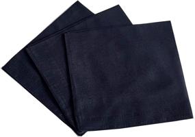 img 3 attached to 🎩 Premium Black Cotton Mens Handkerchief - Stylish and Soft Hankie