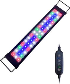 img 4 attached to 🐠 JC&amp;P Full Spectrum Aquarium LED Light with Adjustable Brackets - Enhanced with Red, Green, Blue, and White LEDs for Vibrant Aquatic Fish Tank Illumination