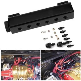 img 3 attached to 🔧 Suuonee Vacuum Block: 6 Port Intake Manifold Kit for Racing - Boost Fuel Efficiency & Turbo Performance