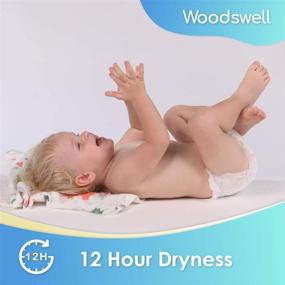 img 1 attached to Woodswell Care Baby Diapers Size 3 - Hypoallergenic, Double Leak Protection, Ultra Soft, Super Absorbent, Edible Fabric Surface Layer - 72 Count