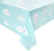 🎉 vibrant cloud party table covers for kids birthday - pack of 3 (54 x 108 in) logo