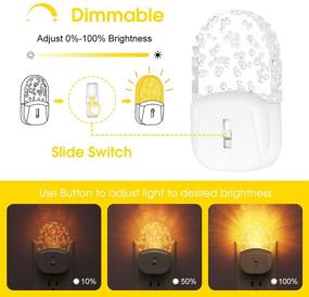 img 3 attached to 🌙 DORESshop Bubble Night Light Plug in: Dimmable LED Nightlight, Warm Amber, Adjustable Brightness - Perfect for Bedroom and Hallway (2 Pack)