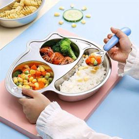 img 1 attached to Safe and Durable: 6-Piece Stainless Steel Toddler Spoon Set with BPA-Free Round Handle - Dishwasher Safe Kids Cutlery for Self-Feeding Babies