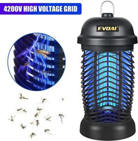img 1 attached to 🪰 FVOAI Bug Zapper Outdoor: Powerful Electronic Mosquito & Fly Zapper for Indoor and Outdoor Use