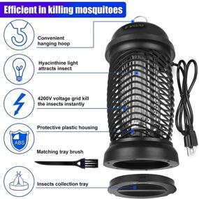 img 2 attached to 🪰 FVOAI Bug Zapper Outdoor: Powerful Electronic Mosquito & Fly Zapper for Indoor and Outdoor Use
