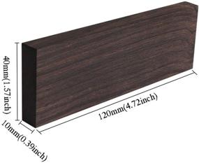 img 2 attached to 🎵 Tzong Set of 2 Black Ebony Wood Timber Handle Plates for DIY Music Instruments Tools - 3/8"x1.5"x5