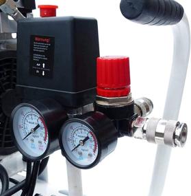 img 1 attached to Versatile Preciva Air Compressor Pressure Regulator with Dial Gauge and Four Way Valve for Enhanced Control and Performance