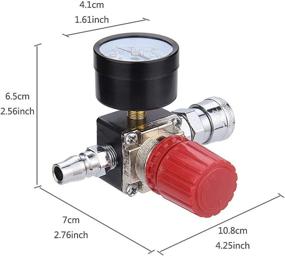 img 2 attached to Versatile Preciva Air Compressor Pressure Regulator with Dial Gauge and Four Way Valve for Enhanced Control and Performance