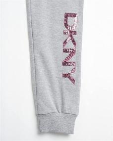 img 2 attached to Детские спортивные брюки DKNY Joggers Heather: стильная и удобная детская одежда.