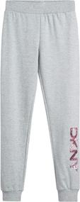 img 4 attached to Детские спортивные брюки DKNY Joggers Heather: стильная и удобная детская одежда.