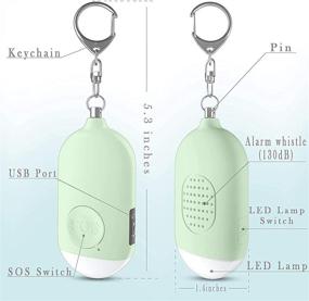 img 2 attached to 🔒 Safesound Personal Alarm Siren Song - 130dB Self Defense Alarm Keychain with Emergency LED Flashlight, USB Rechargeable - Security Personal Protection Device for Women, Girls, Kids, and the Elderly