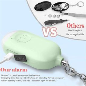 img 3 attached to 🔒 Safesound Personal Alarm Siren Song - 130dB Self Defense Alarm Keychain with Emergency LED Flashlight, USB Rechargeable - Security Personal Protection Device for Women, Girls, Kids, and the Elderly