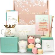 exquisite happy birthday box for women: uniquely curated gifts to celebrate your favorite women - perfect for best friends, sisters, daughters, and moms - luxe england gifts logo