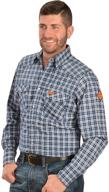 👕 stay safe in style: wrangler flame resistant western pocket shirts for men logo