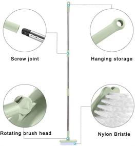 img 3 attached to 🧽 LandHope Long Handle Scrub Brush: Rotatable Head, Adjustable Poles, Cleaning Brush for Bathroom, Kitchen, and more!