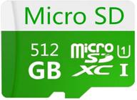 512 гб высокоскоростная карта micro sd | карта памяти класса 10 sdxc с адаптером | разработана для смартфонов и планшетов на android (512gb-а) логотип