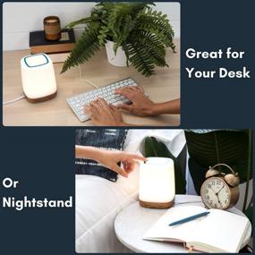 img 2 attached to 💡 Multi-functional Macally LED Table Lamp: USB Port with 4 Fast Charge Ports, 3 Level Brightness Touch Sensor Control, Small Bedside & Desk Lamp with USB Charging Port (2700K Warm White)